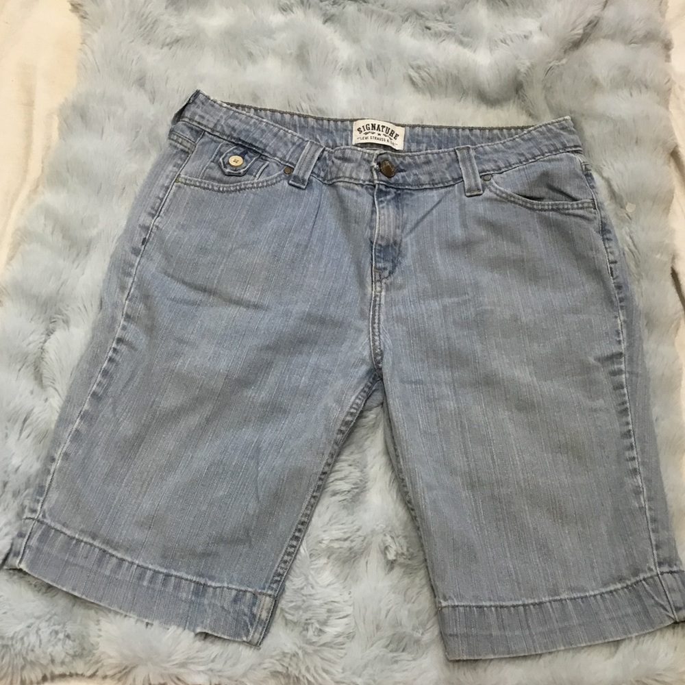 Signature by Levi Strauss Light Blue Denim Bermuda Shorts